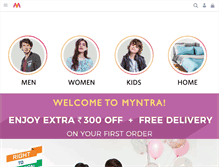 Tablet Screenshot of myntra.com